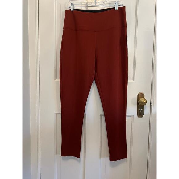 NWT Alexander Jordan Tummy Control Secretly Slimming Leggings Red Women's L - Picture 1 of 13